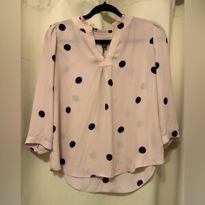 Worthington Pink Polka Dot Shirt